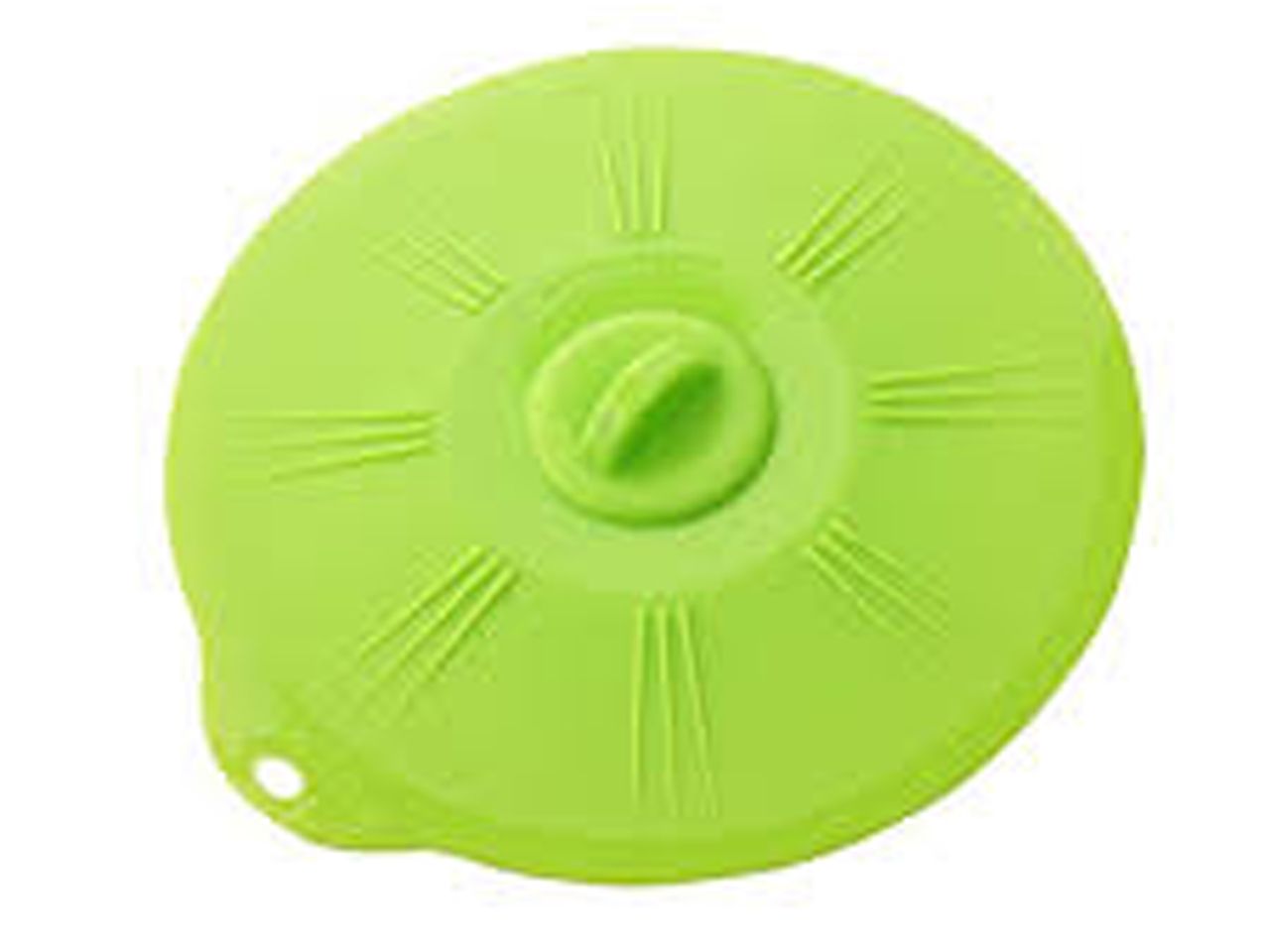 universaldeckel aus silikon 25cm gruen transparent