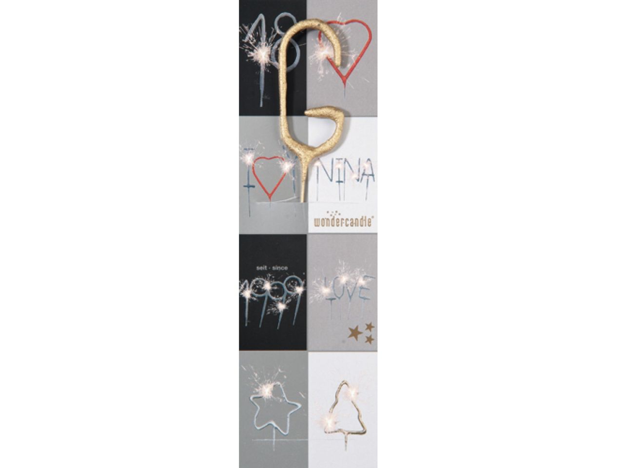 cake sparkler g gold 18 cm