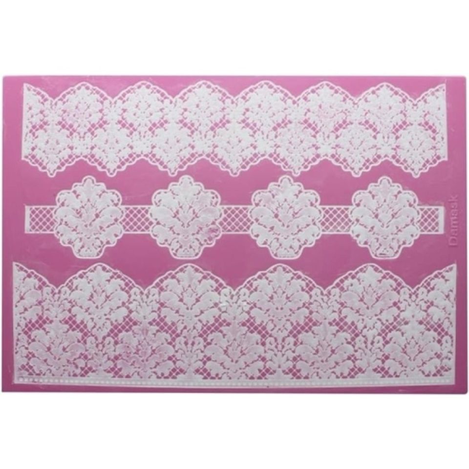 cake lace mat damask for edible lace
