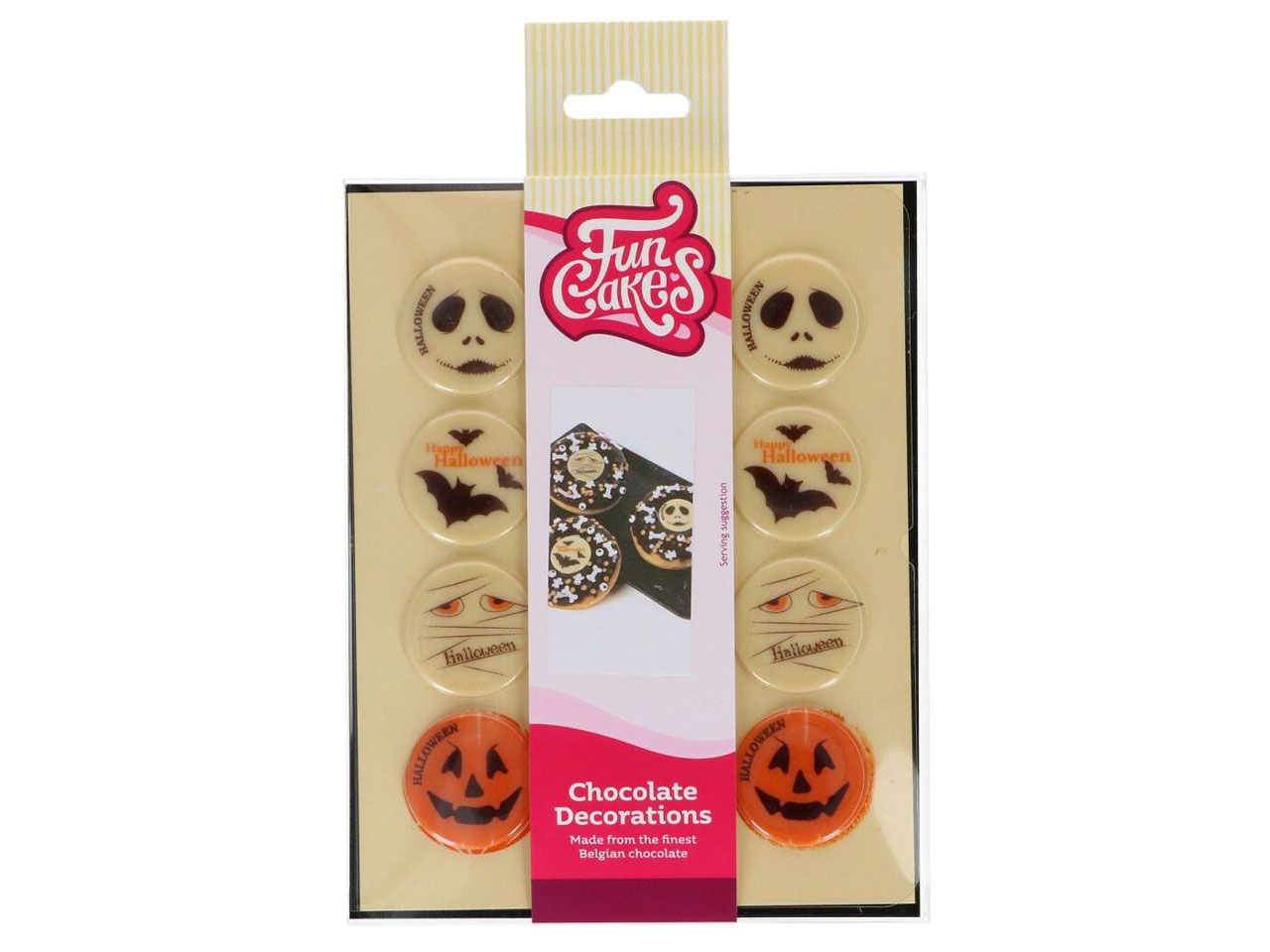 schokoladendekor halloween 3 8cm 12 stueck