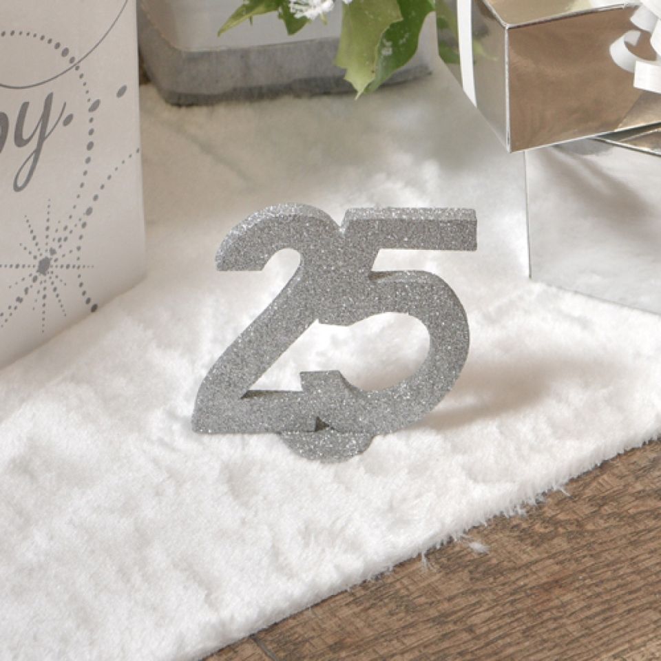 zahlentopper 25 silber 11x10 cm