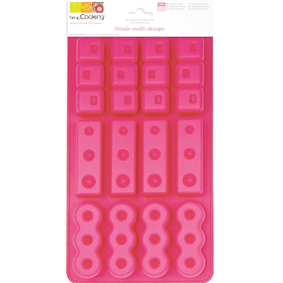 silicone bar mould 6 cavities 3 designs