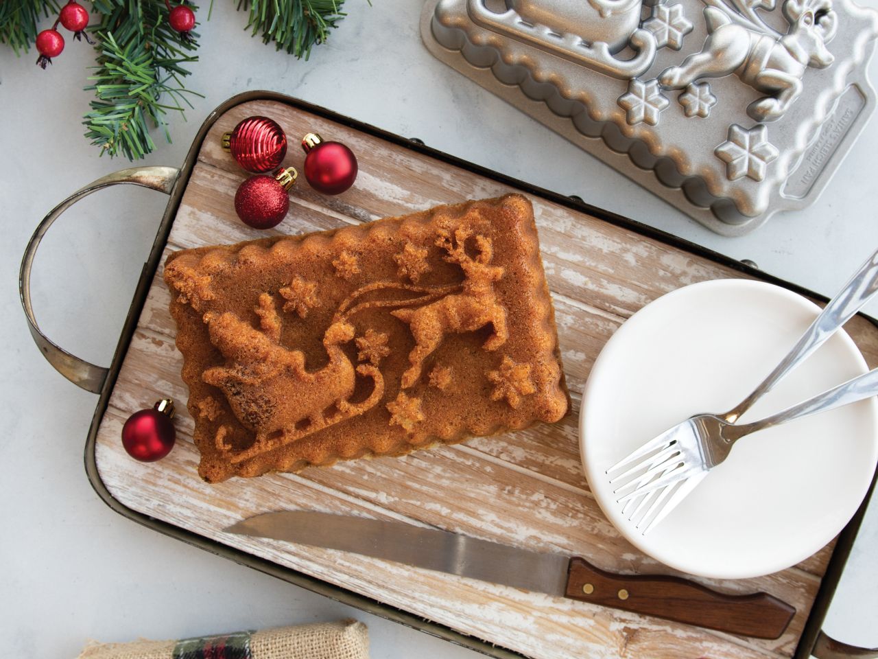 nordic ware santa s sleigh loaf pan