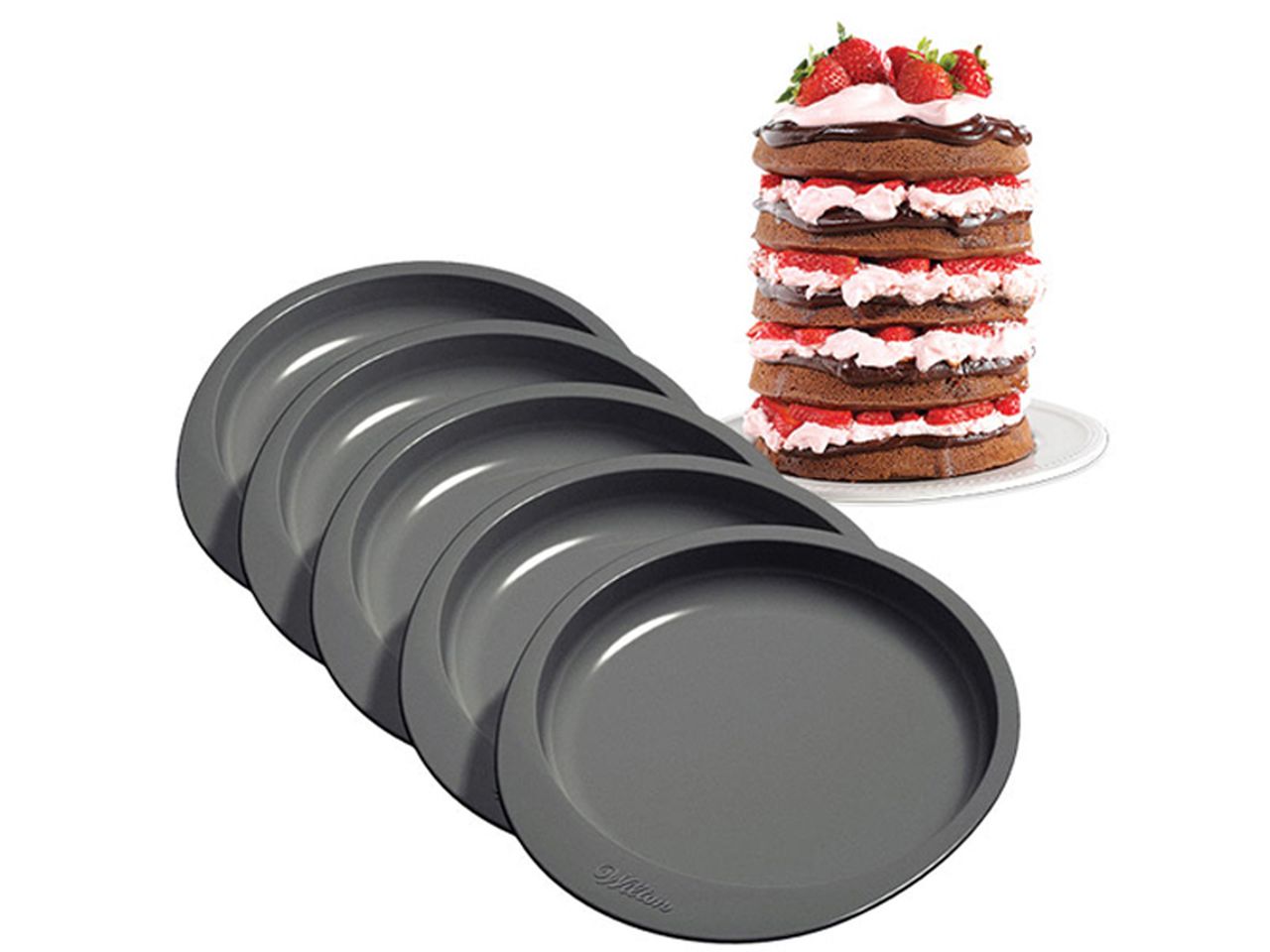 wilton cake pan easy layers 15cm 5er set