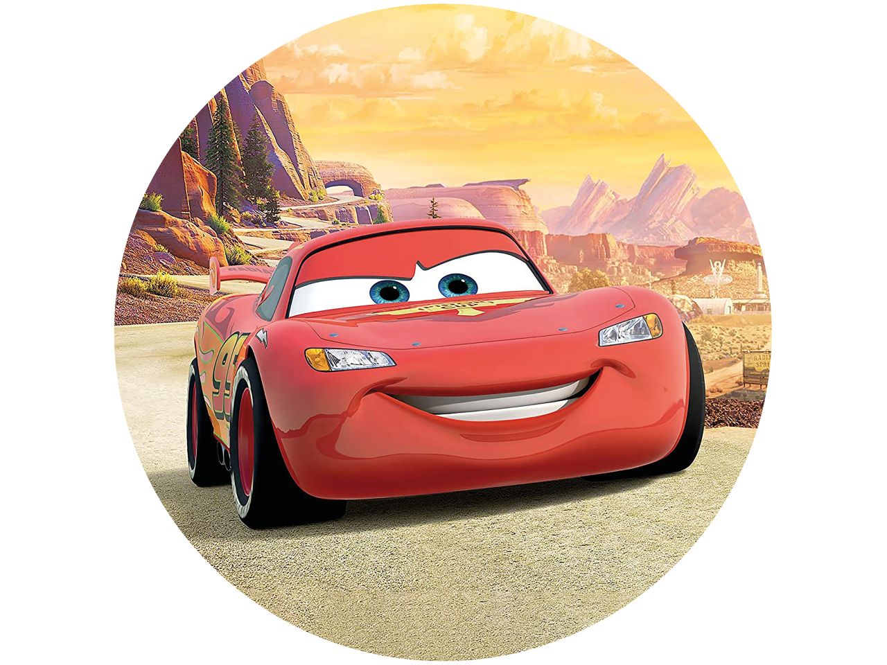 fondant paper cars lightning mc queen round 20cm