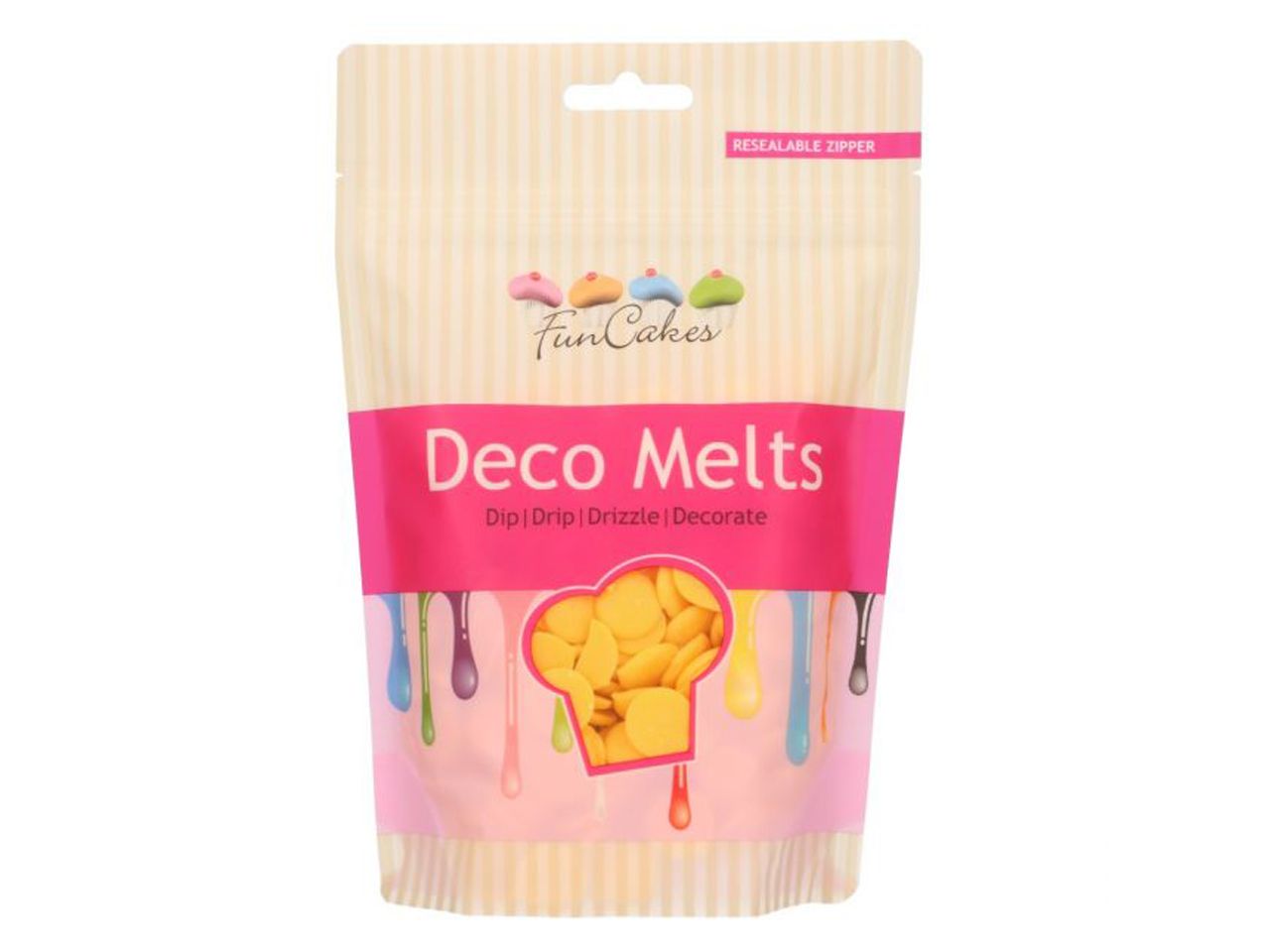 funcakes deco melts gelb 250g