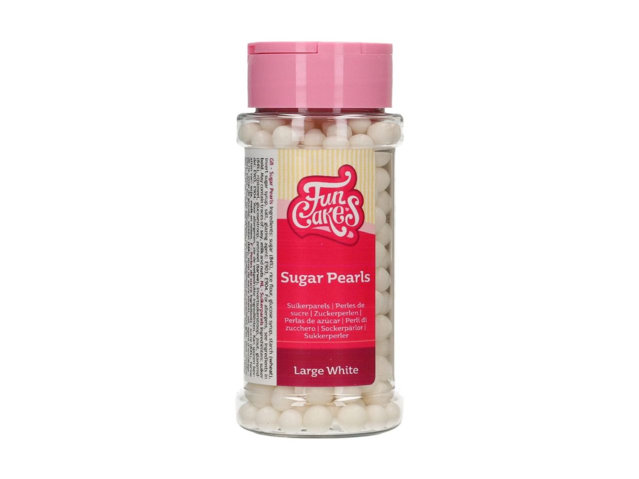 funcakes zuckerperlen gross weiss 70g