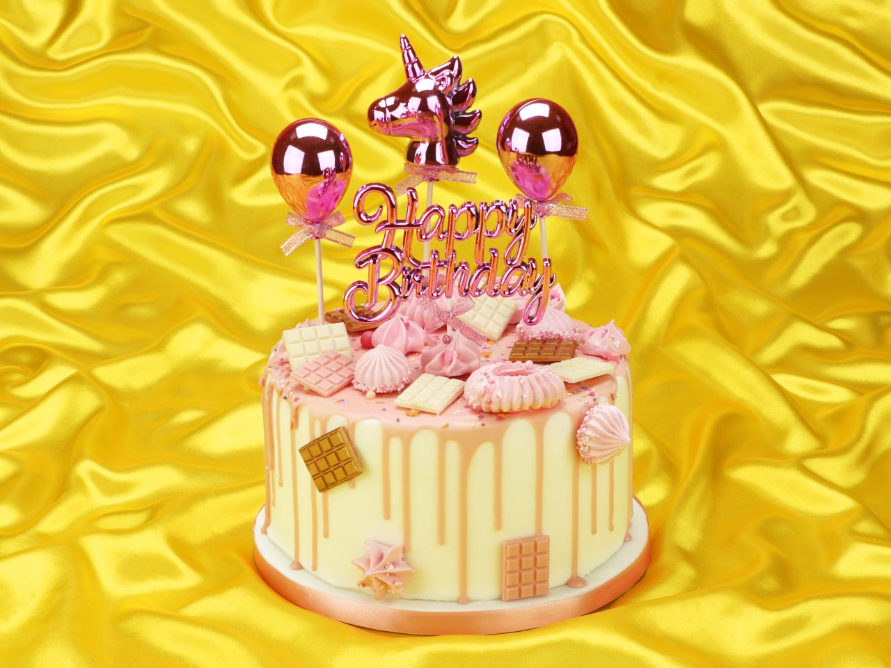 cake topper ballon pink 3d