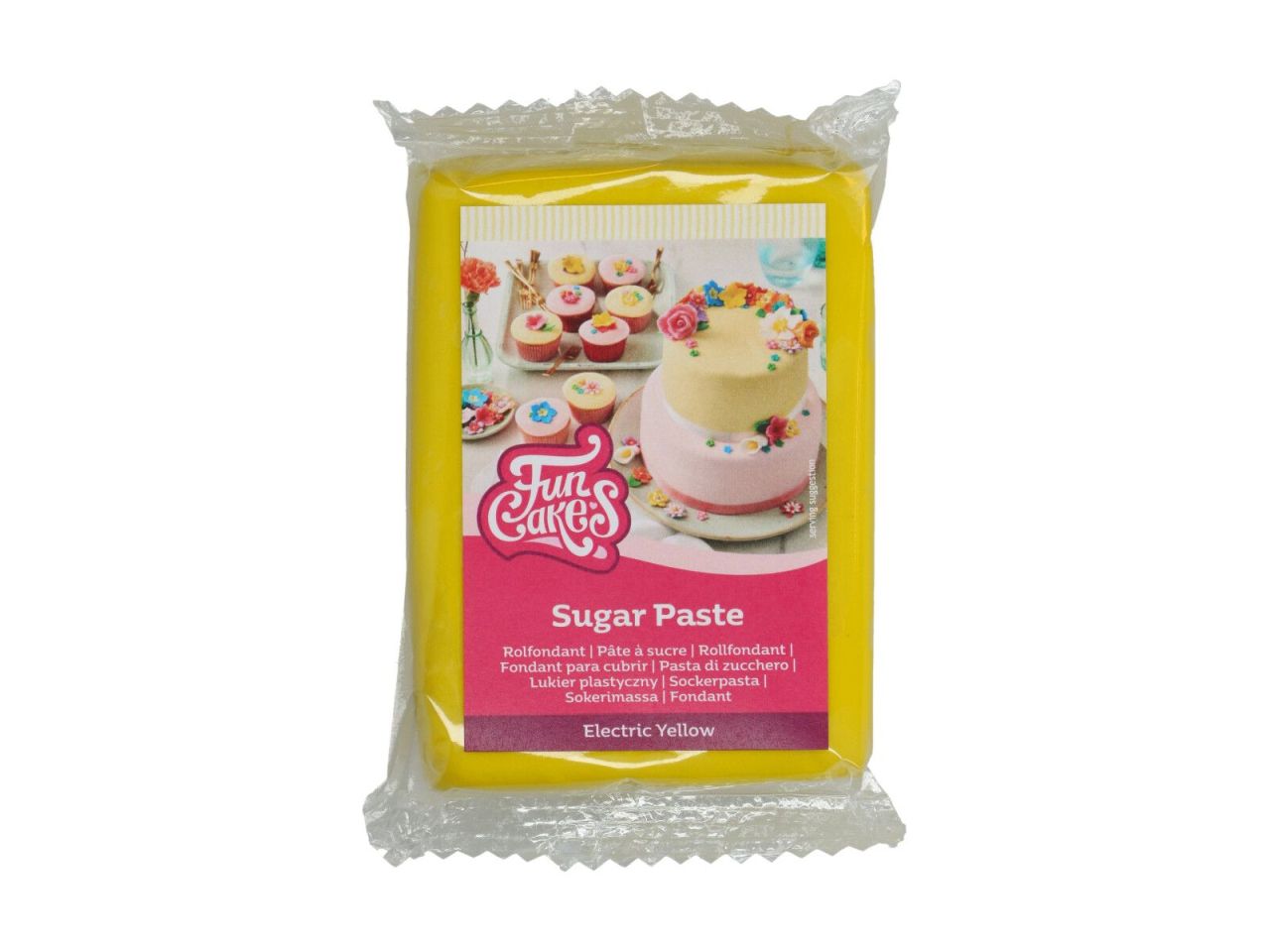 funcakes fondant electric yellow 250g