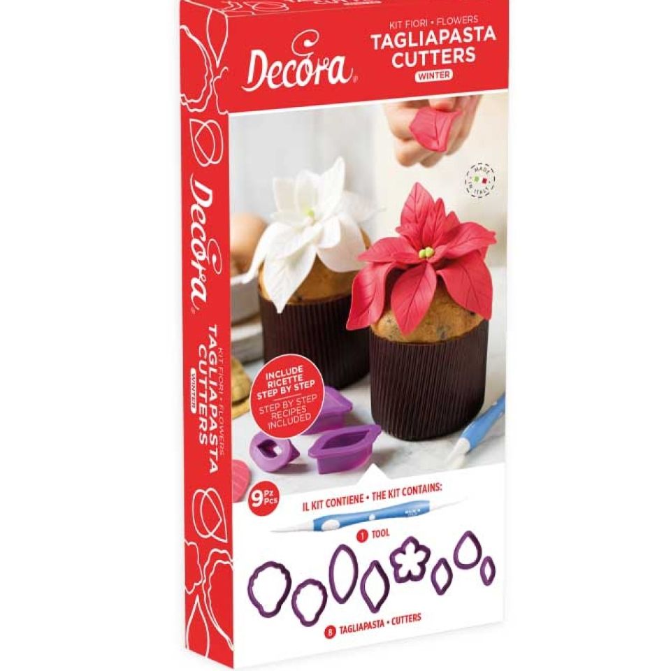 blumen ausstecher set mit buch englisch winterblumen decora