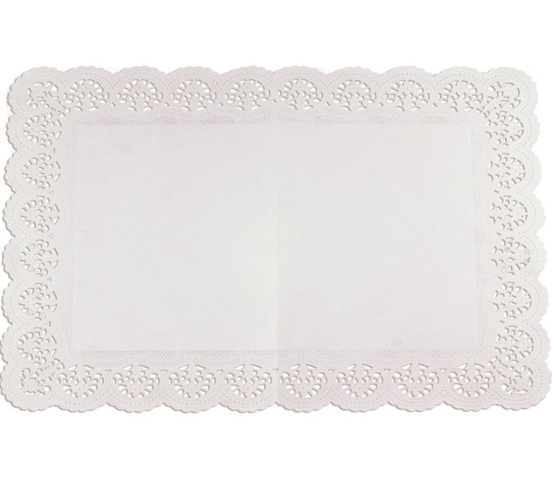 6 tortenspitzen eckig doilies 30x18 cm