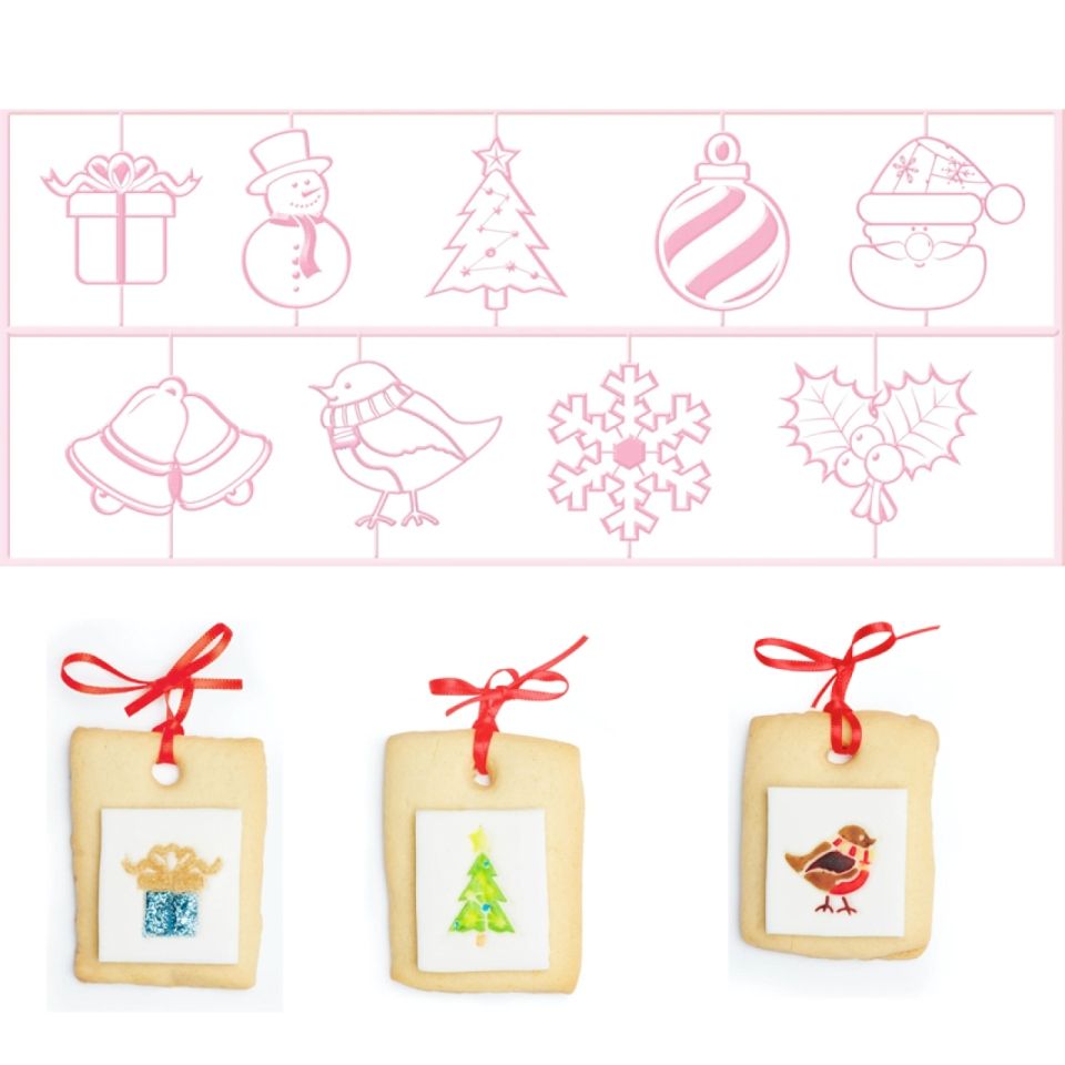 fondant stempel weihnachten 9 teilig