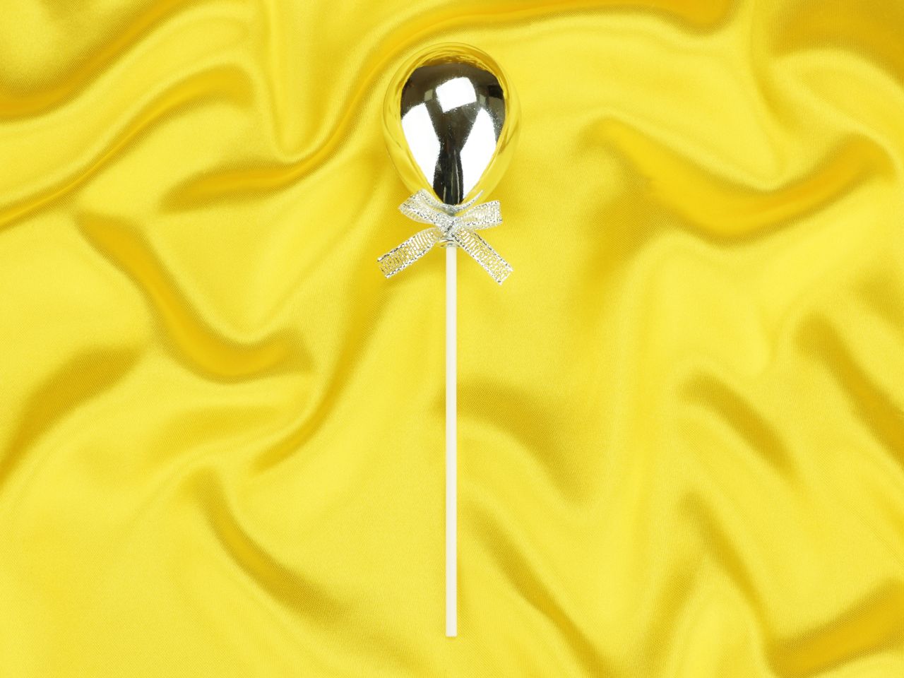 cake topper ballon silber 3d