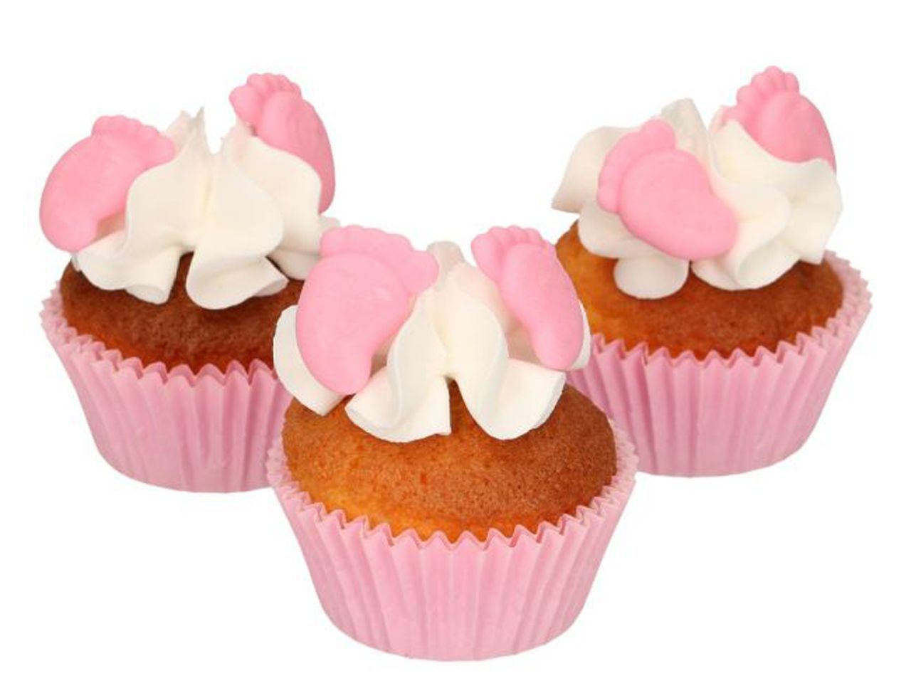 funcakes zuckerdekorationen baby fuesse maedchen 16er set