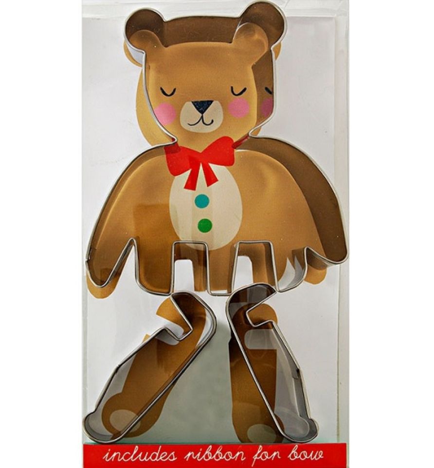 meri meri ausstechformen set teddybaer inkl schleife