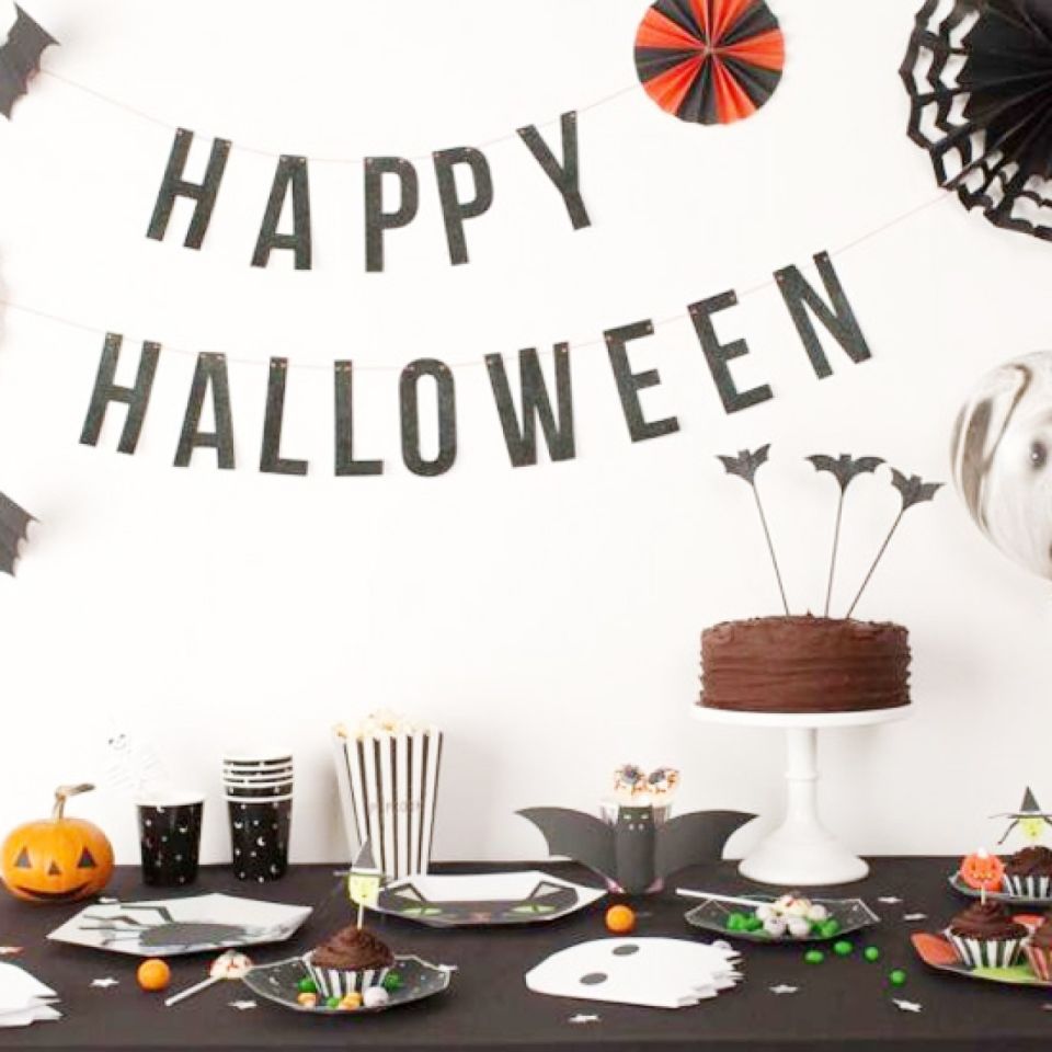 meri meri partygirlande happy halloween spinne 5 meter