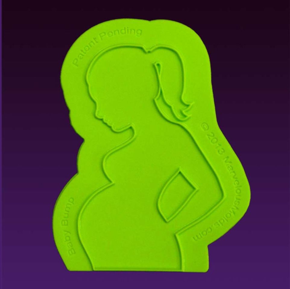 marvelous fondant mould baby bump