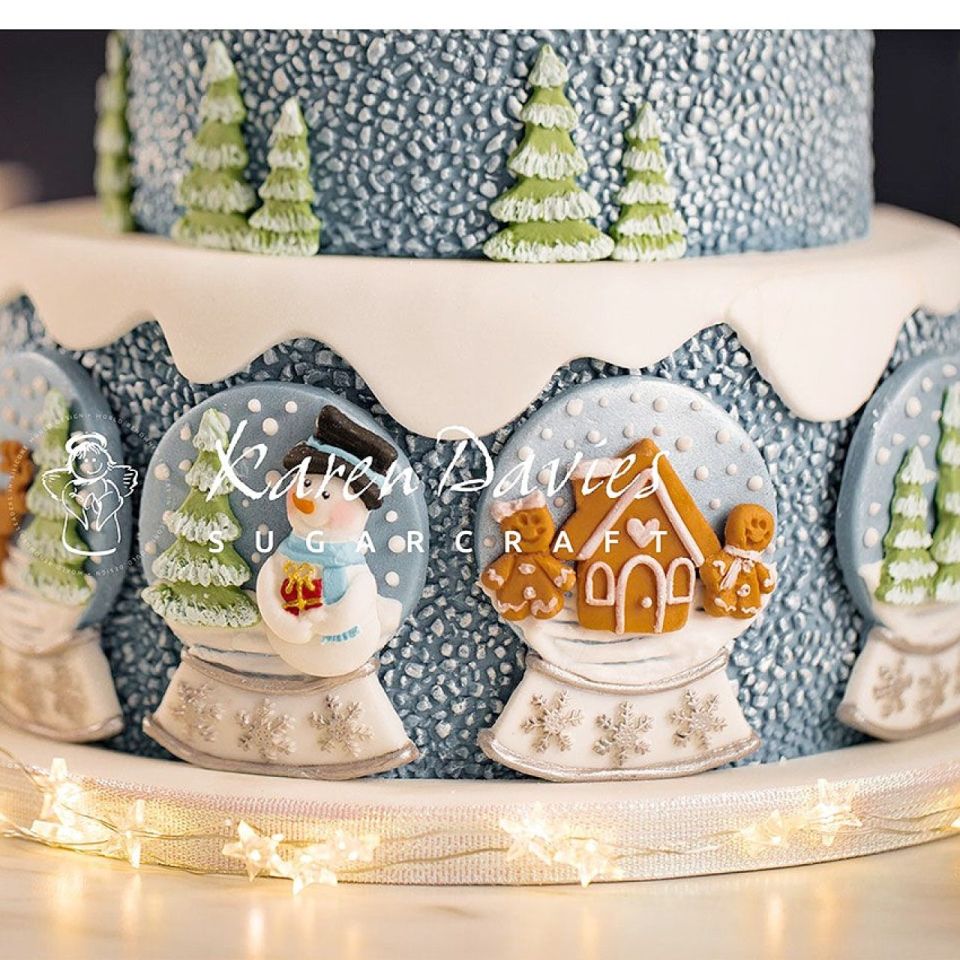 karen davies fondantform schneekugel