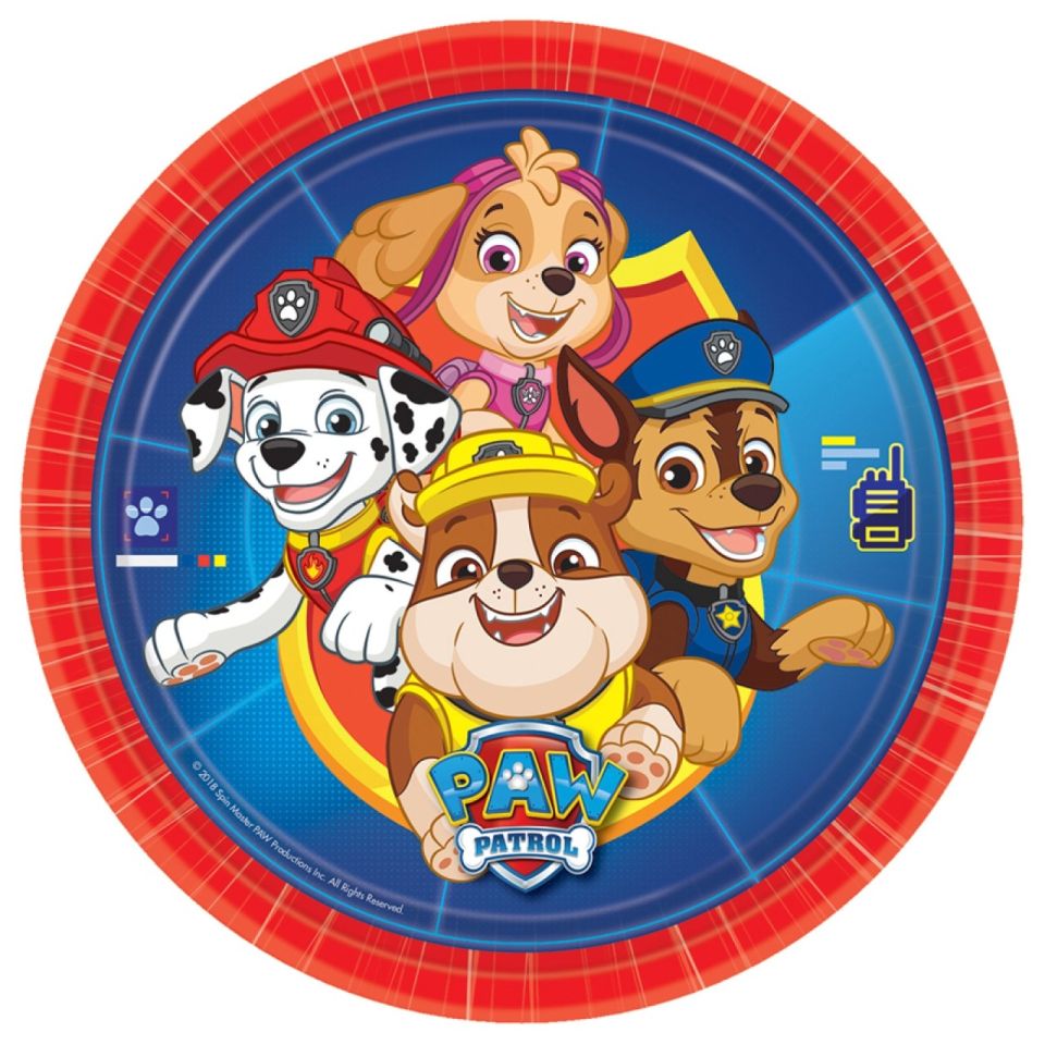 paw patrol teller 23 cm