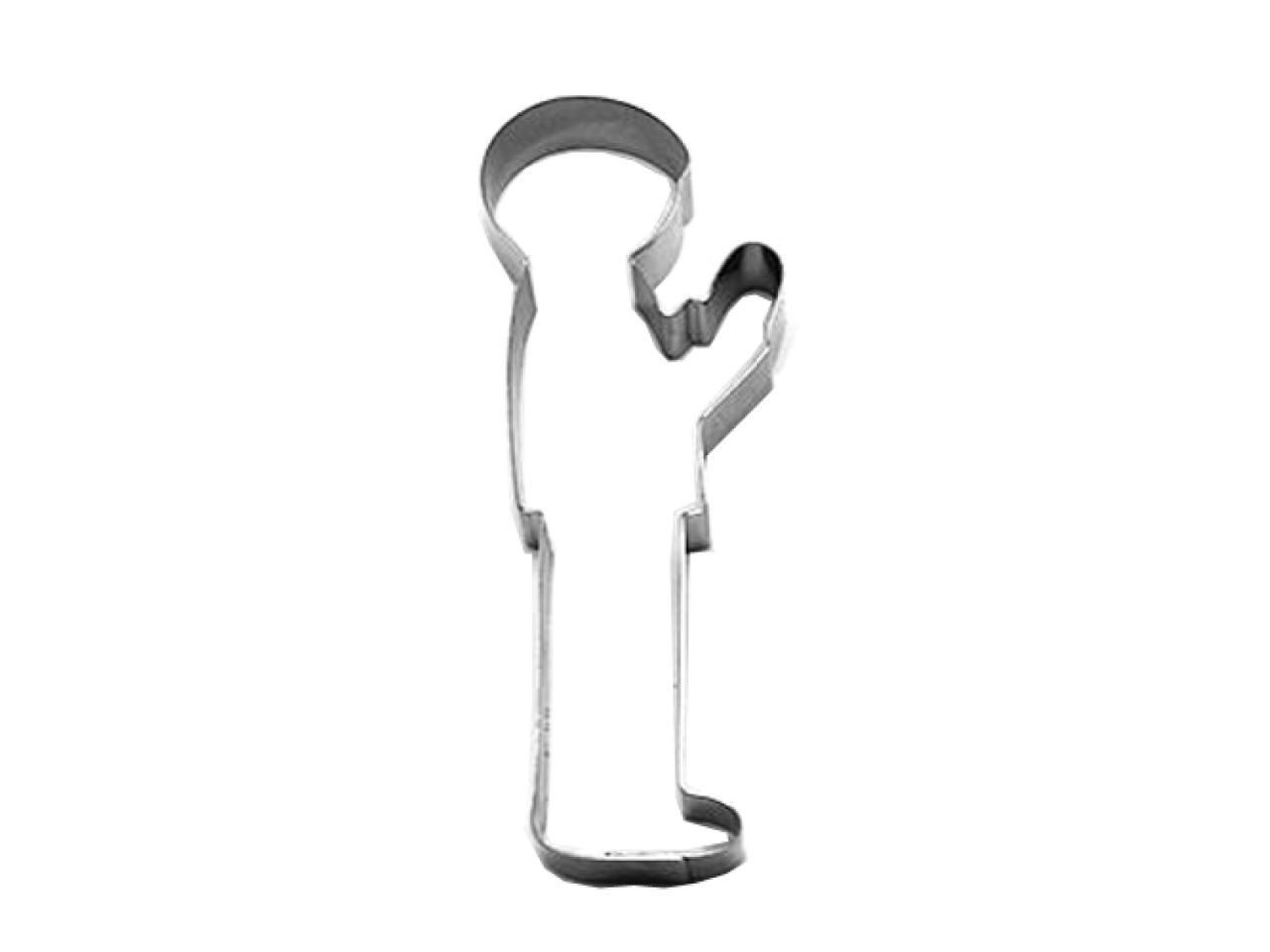 standing praying boy cookie cutter