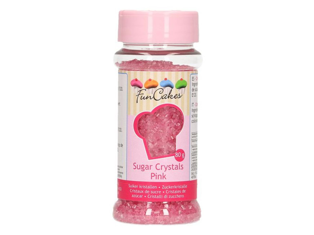funcakes gefaerbter zucker pink 80g