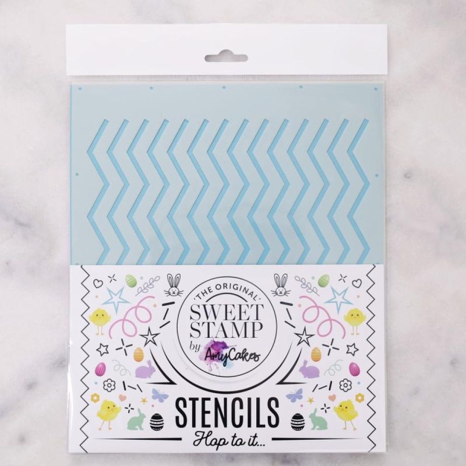 sweet stamp chevron stencil 21x25cm