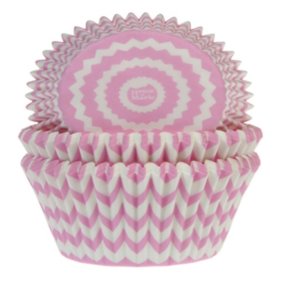 muffinfoermchen chevron pink 50 stck 5 cm