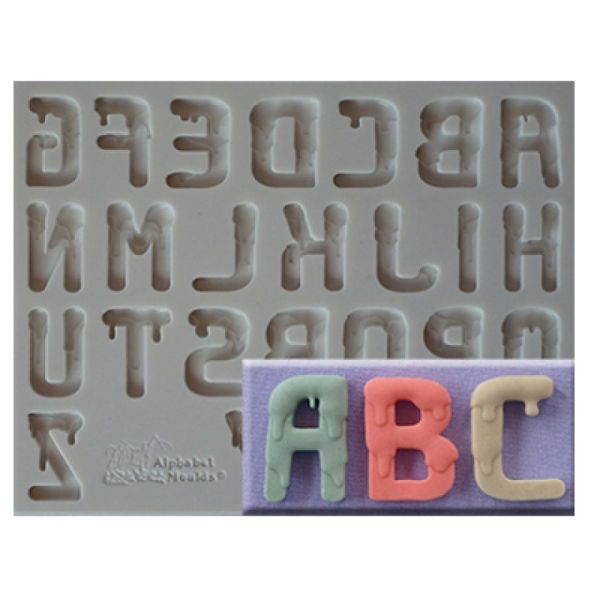 Fondantform Buchstaben Drip Cakes