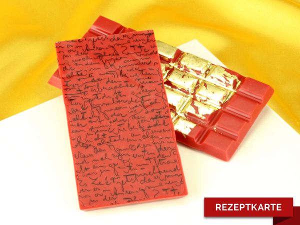 Schokoladentafel Liebeslied Rezeptkarte