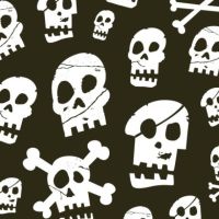 Grußkarte mit Umschlag Totenkopf