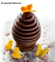 Silikomart 3D Egg-Choc Mold Schokoladen-Ei 30x30 cm, 2 teilig