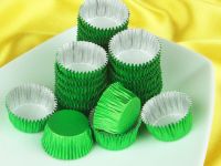 Aluminium cups 24mm green 25 pieces