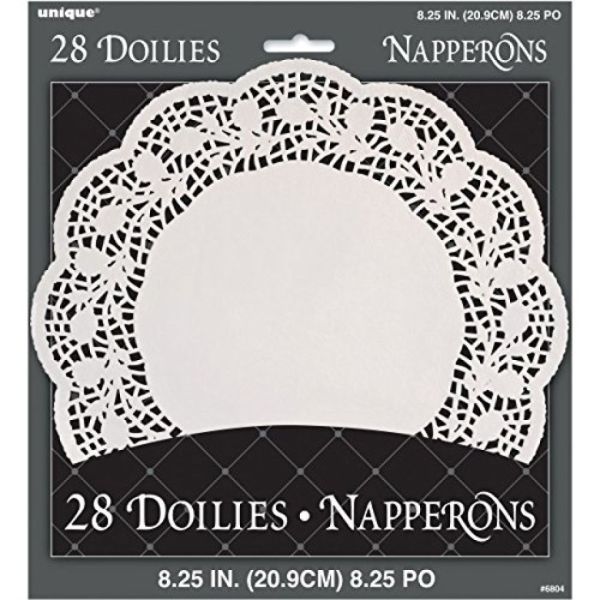 Torten-Doilies, mittelgroße Tortenspitzen, 21 cm, 28 Stk.