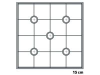 Cake Frame Unterlage Set 15 cm, Eckig
