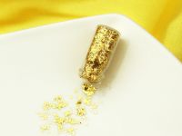 Mini-Flacon Flitter grob gold