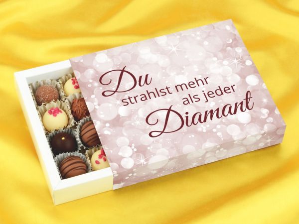 Trüffelverpackung für 20 Trüffel, individuell, Diamant