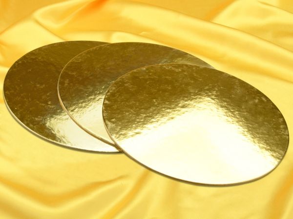 Golden plate 30cm gold shiny 3 pieces