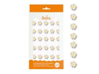 Zuckerdekor Blümchen weiß 30 Stück