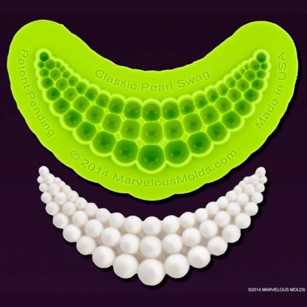 Marvelous Fondantform Classic Pearl Swag