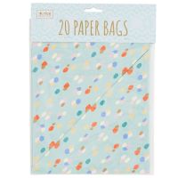 20 Papier Spitztüten Hellblau
