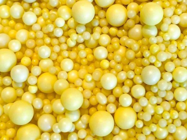 Zuckerdekor Mix Perlen gelb 100g