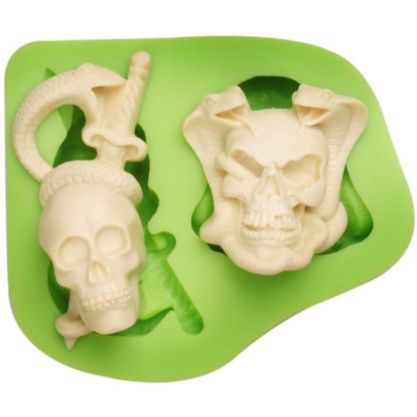 Fondant Mould skulls, 9x8 cm