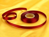 Satin ribbon bordeaux 14mm; 30m GREENLINE