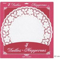 Torten-Doilies, XL Tortenspitzen, 42 cm, 4 Stk.