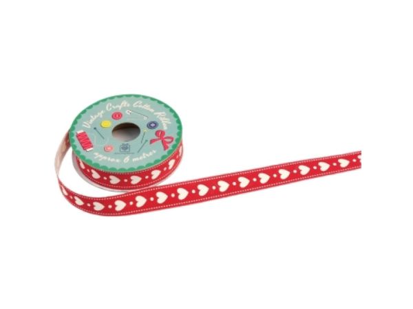 Ribbon Band, Herzen, 2 cm, 6 Meter lang