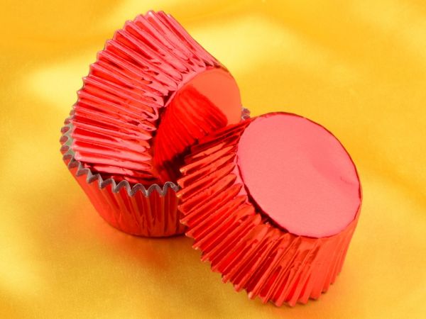 Muffin Cups 50mm aluminium red 60 pieces