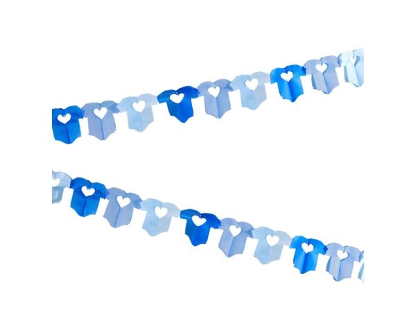 Party Girlande Babyblau