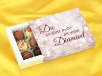 Trüffelverpackung für 12 Trüffel, individuell, Diamant