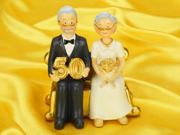 Tortenaufsatz goldene Hochzeit