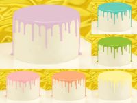 Cake Drip Glasur Pastell-Set 6er